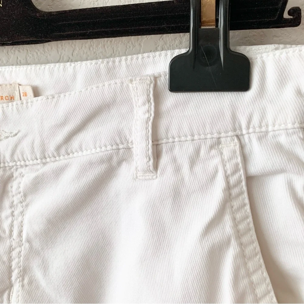 Tory Burch white cotton long shorts